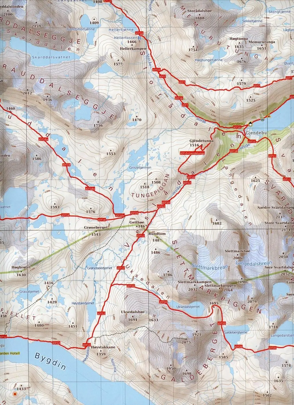 Bild: 9788074454264 | Jotunheimen West, Wander - Radkarte 1 : 50 000 | Berndt | (Land-)Karte