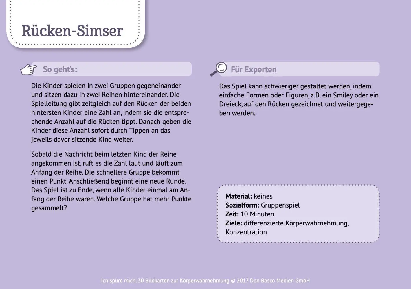 Bild: 4260179514364 | Ich spüre mich | Rita Diepmann (u. a.) | Box | 32 S. | Deutsch | 2017