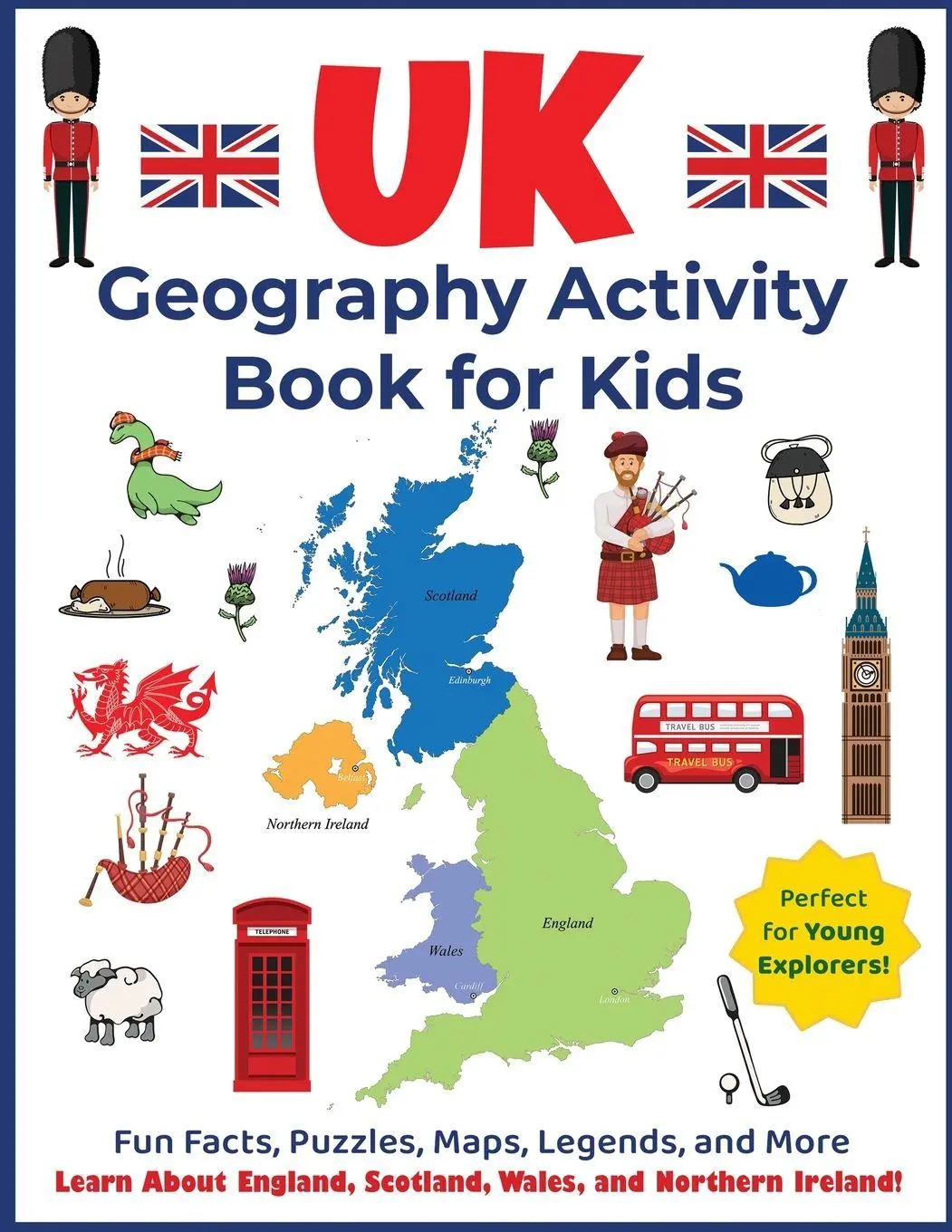 Cover: 9781647904364 | UK Geography Activity Book for Kids | Dylanna Press | Taschenbuch