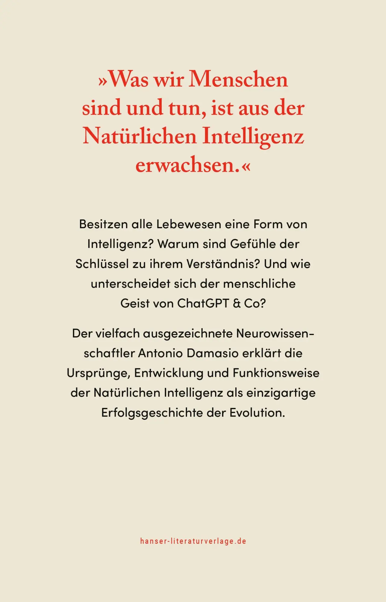 Bild: 9783446284364 | Natürliche Intelligenz und Bewusstsein in Zeiten von KI | Damasio