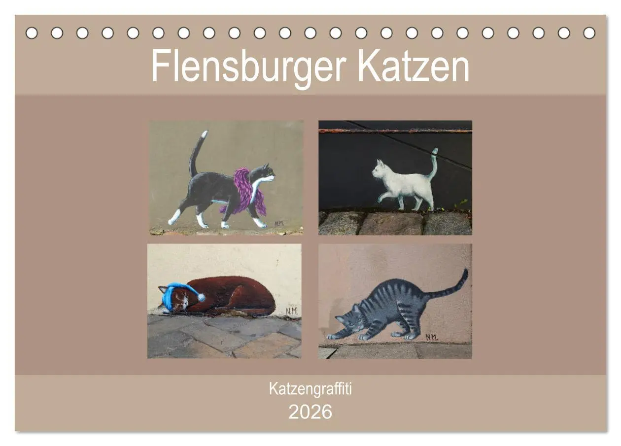Cover: 9783457934364 | Flensburger Katzen (Tischkalender 2026 DIN A5 quer), CALVENDO...