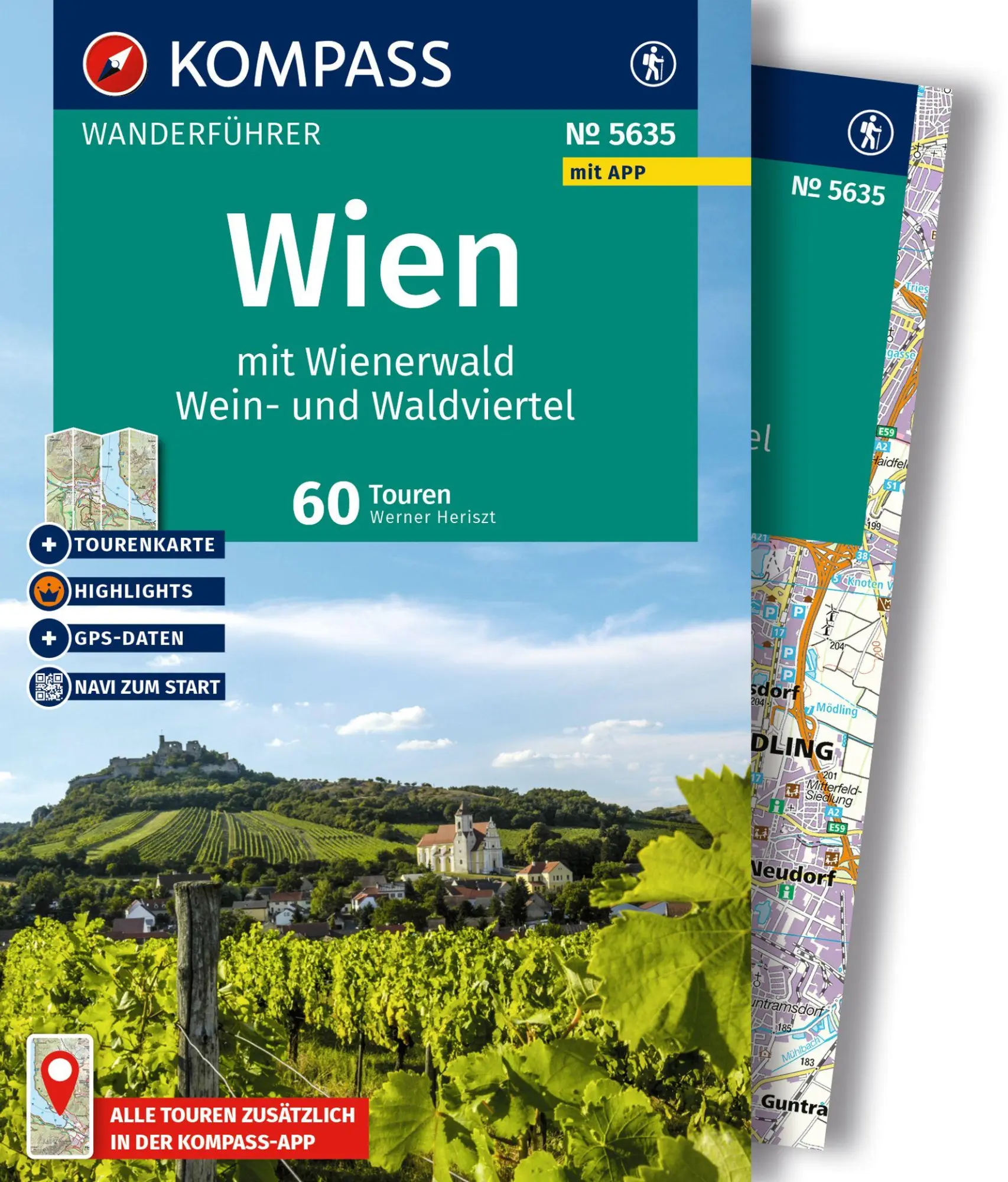 Cover: 9783991544364 | KOMPASS Wanderführer Wien mit Wienerwald, Wein- und Waldviertel, 60...