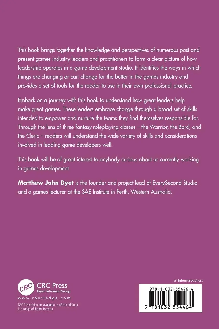 Rückseite: 9781032554464 | Great Games Need Great Leaders | Matthew John Dyet | Taschenbuch