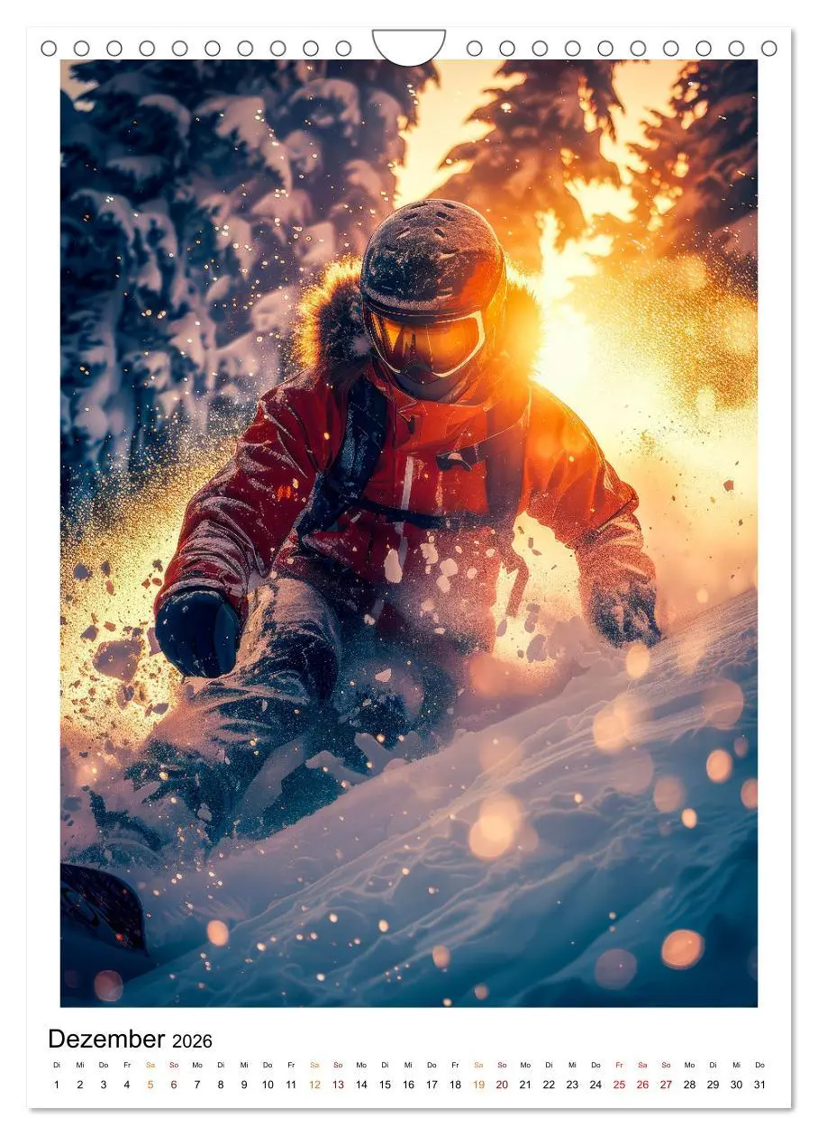 Bild: 9783516254464 | Snowboarden - coole Tage (Wandkalender 2026 DIN A4 hoch), CALVENDO...