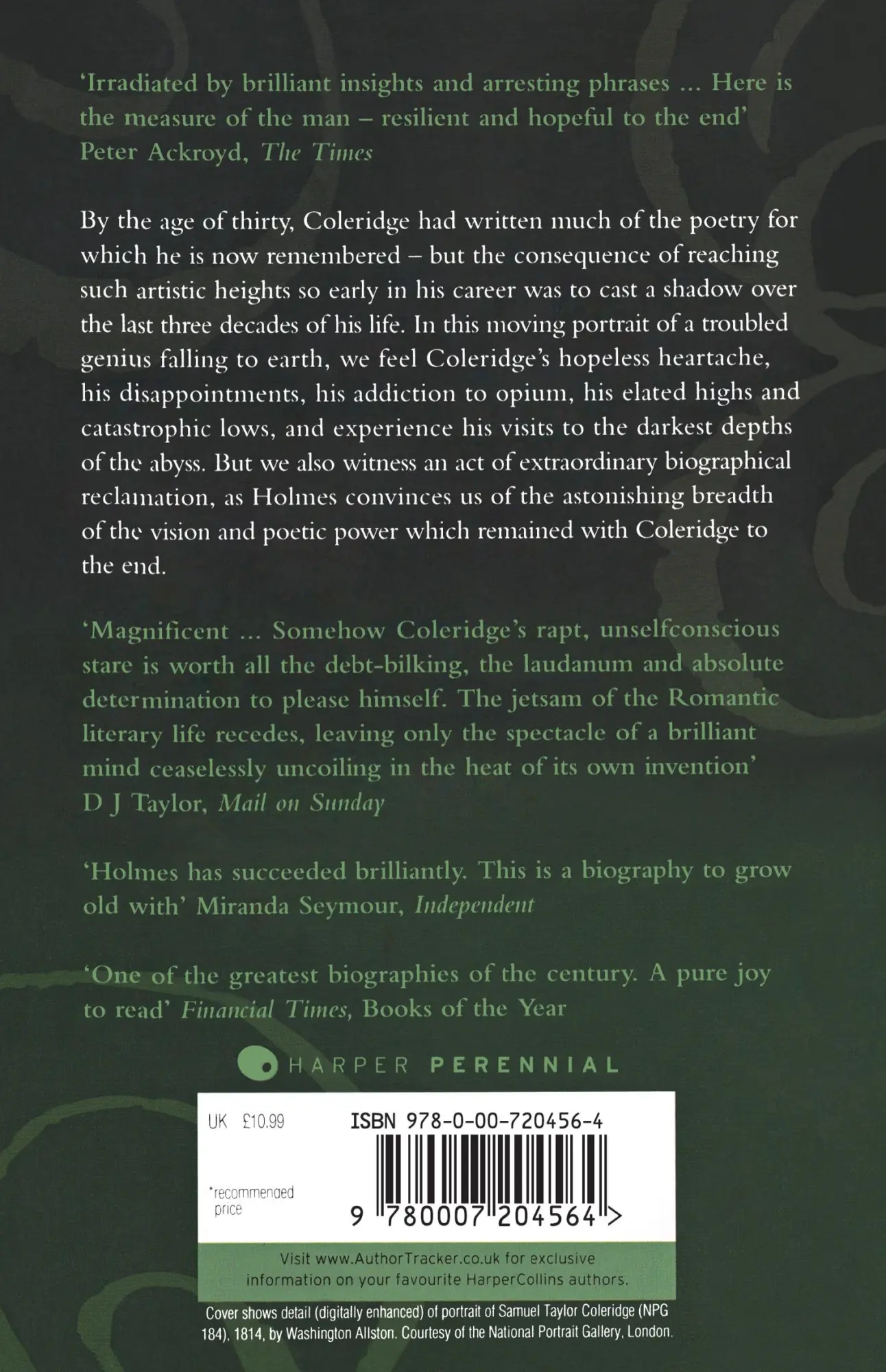 Rückseite: 9780007204564 | Coleridge | Darker Reflections | Richard Holmes | Taschenbuch | 2005