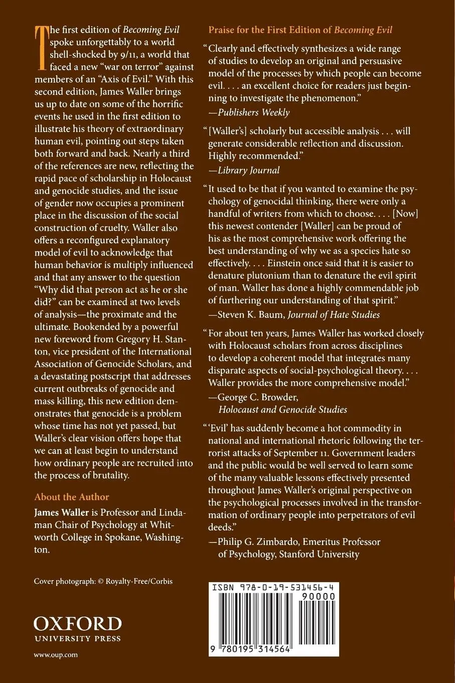 Rückseite: 9780195314564 | Becoming Evil | How Ordinary People Commit Genocide and Mass Killing