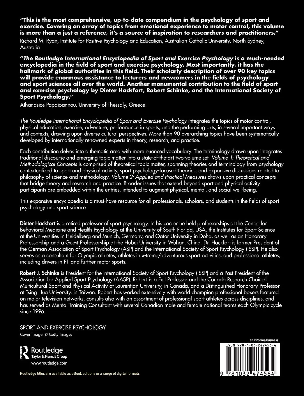 Rückseite: 9781032474564 | The Routledge International Encyclopedia of Sport and Exercise...