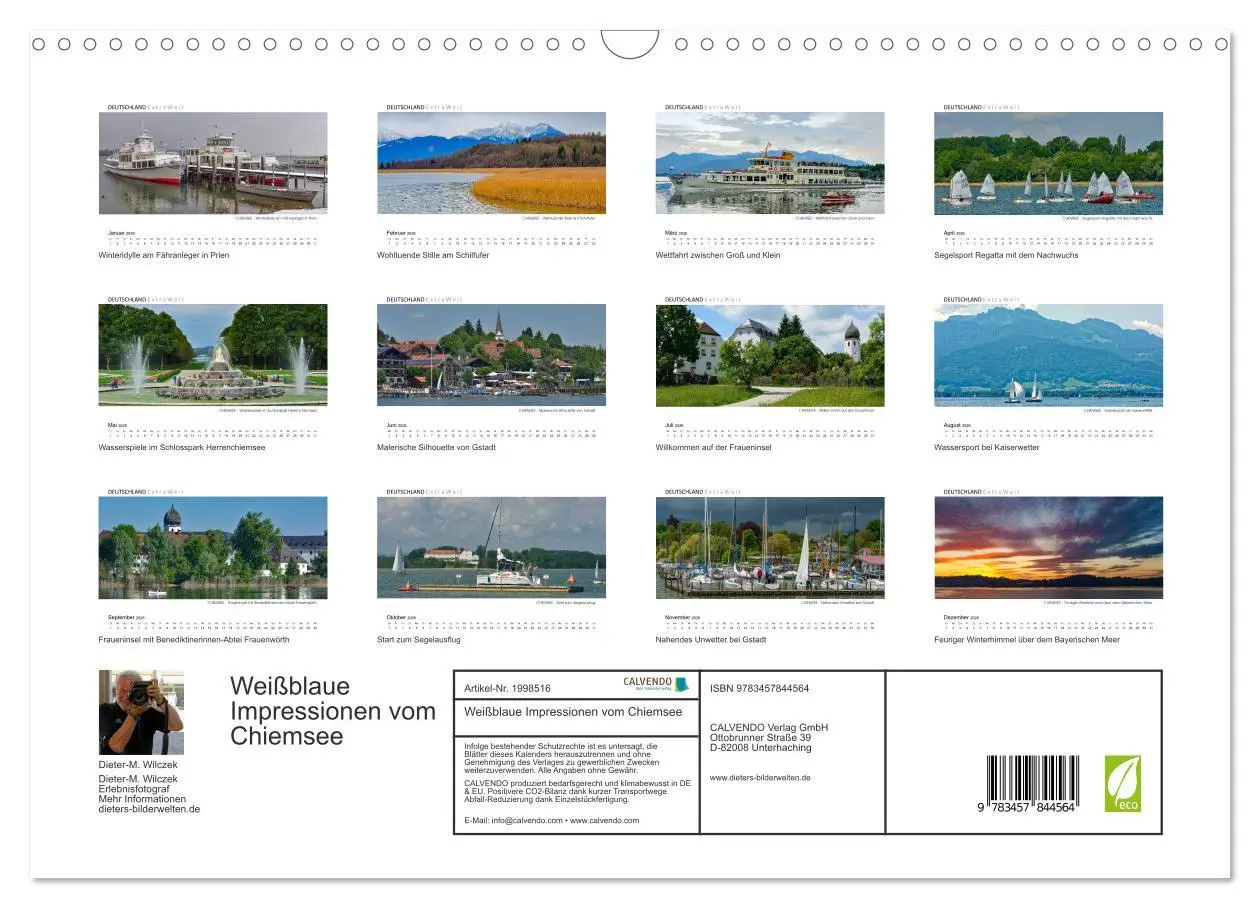 Bild: 9783457844564 | Weißblaue Impressionen vom Chiemsee (Wandkalender 2026 DIN A3...