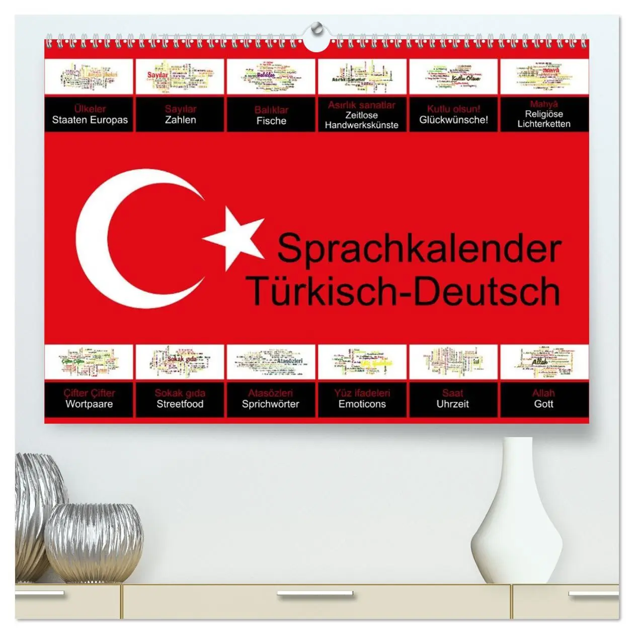 Cover: 9783516004564 | Sprachkalender Türkisch-Deutsch (hochwertiger Premium Wandkalender...