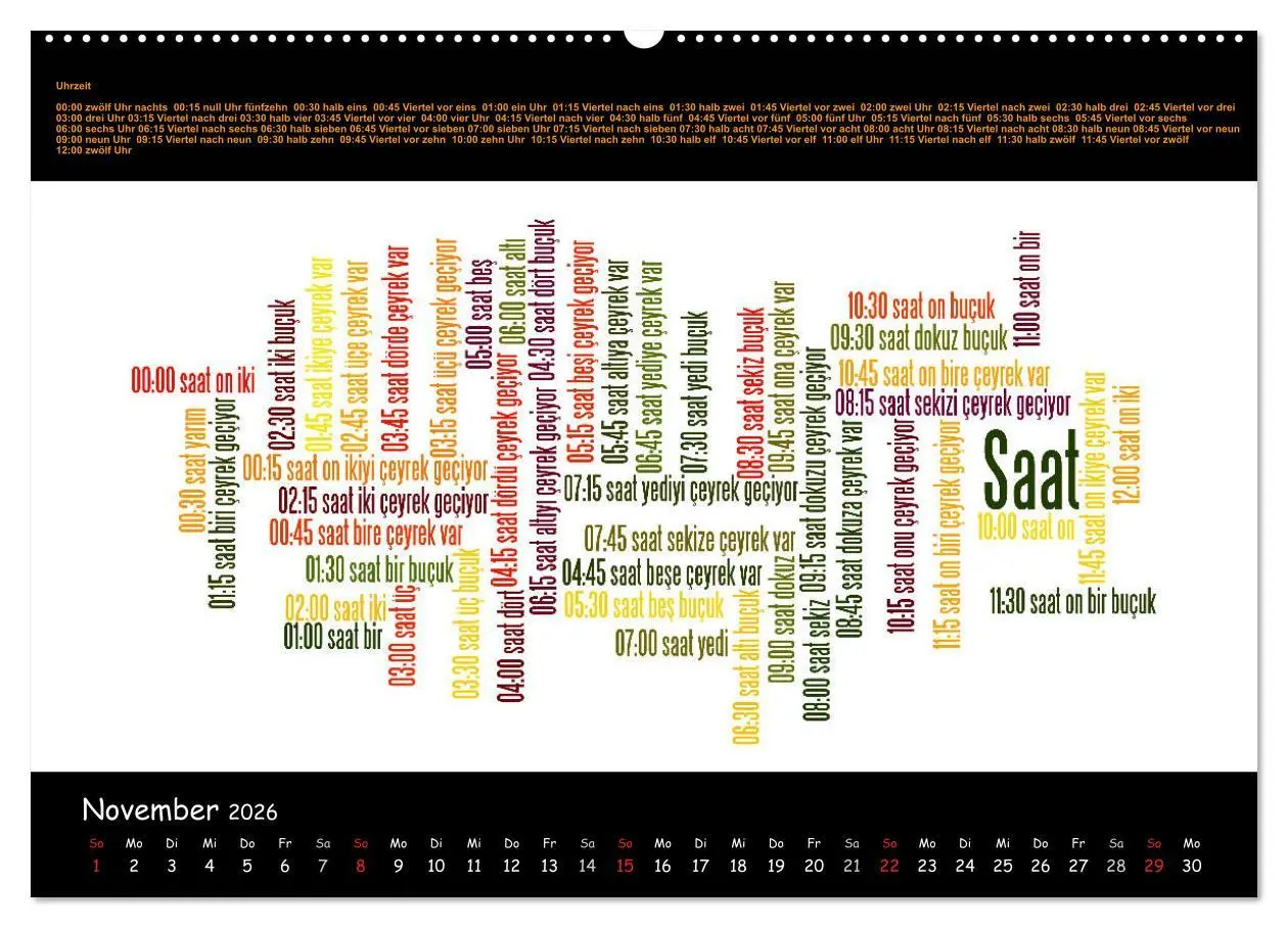 Bild: 9783516004564 | Sprachkalender Türkisch-Deutsch (hochwertiger Premium Wandkalender...