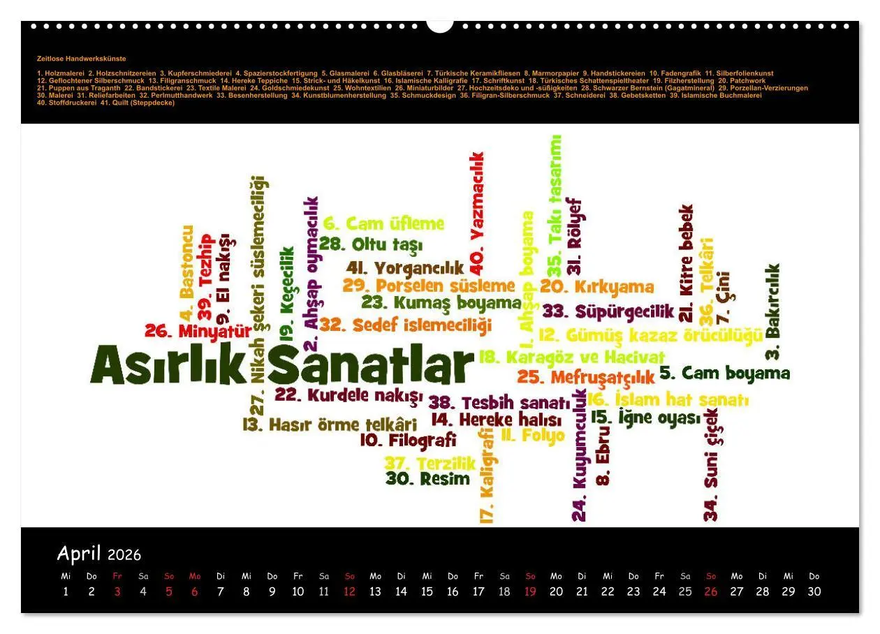 Bild: 9783516004564 | Sprachkalender Türkisch-Deutsch (hochwertiger Premium Wandkalender...