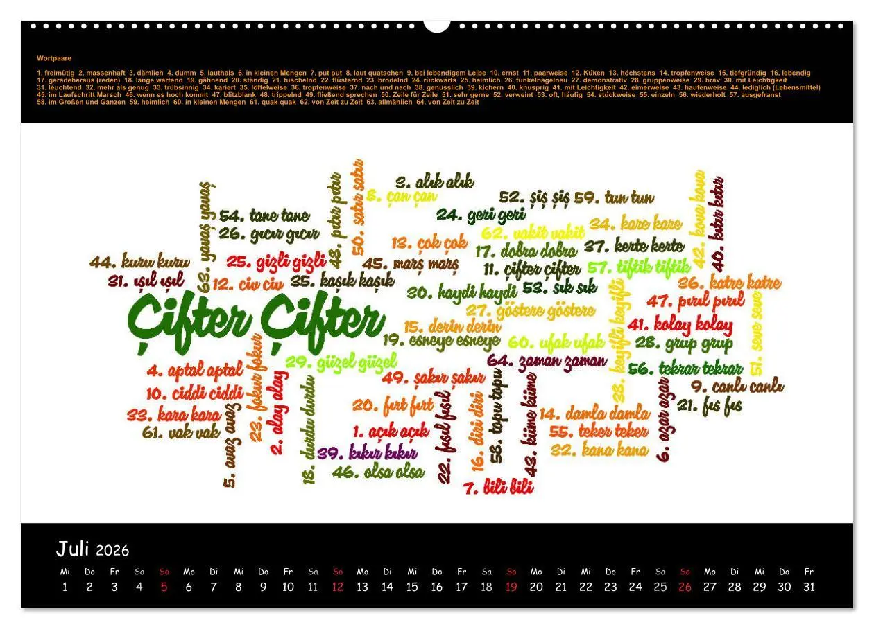 Bild: 9783516004564 | Sprachkalender Türkisch-Deutsch (hochwertiger Premium Wandkalender...