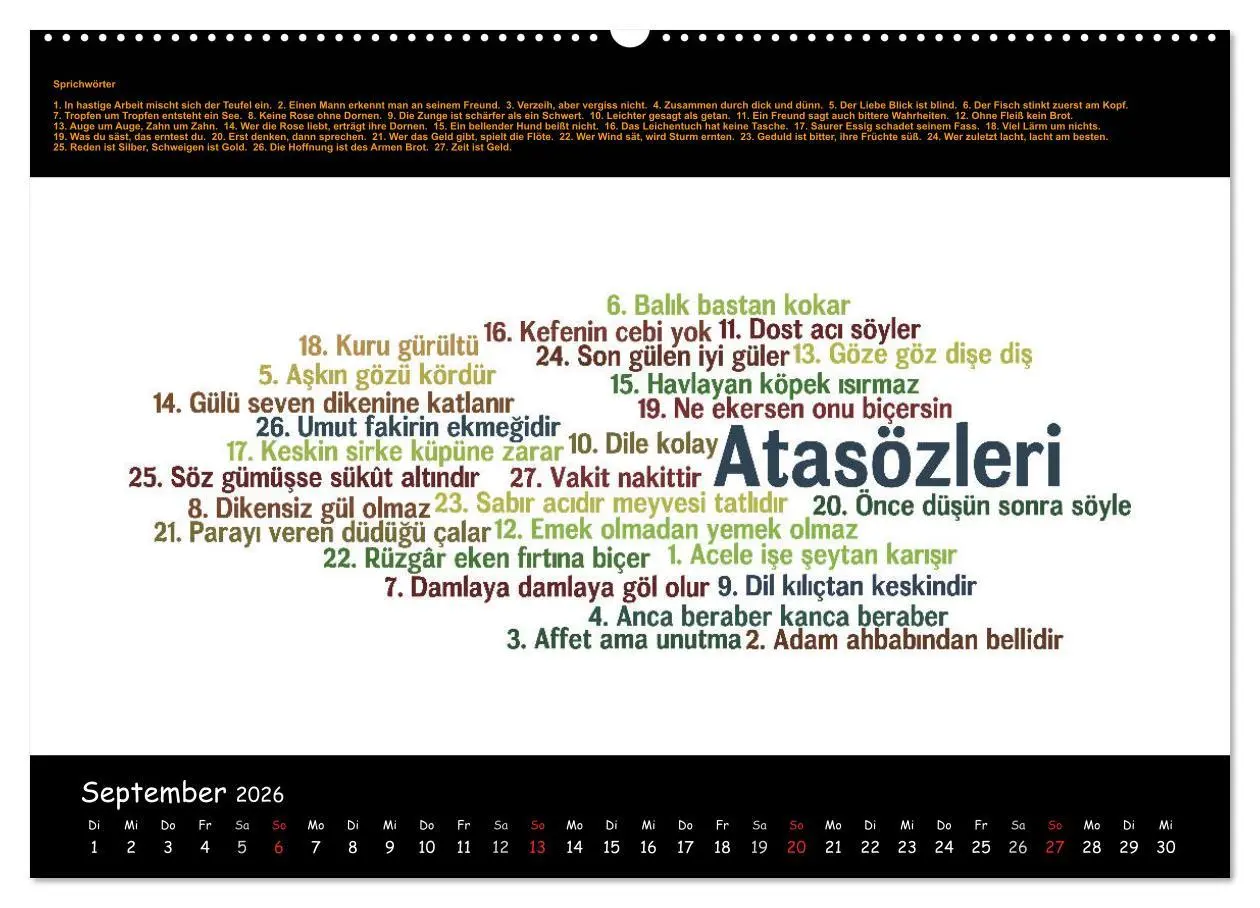 Bild: 9783516004564 | Sprachkalender Türkisch-Deutsch (hochwertiger Premium Wandkalender...