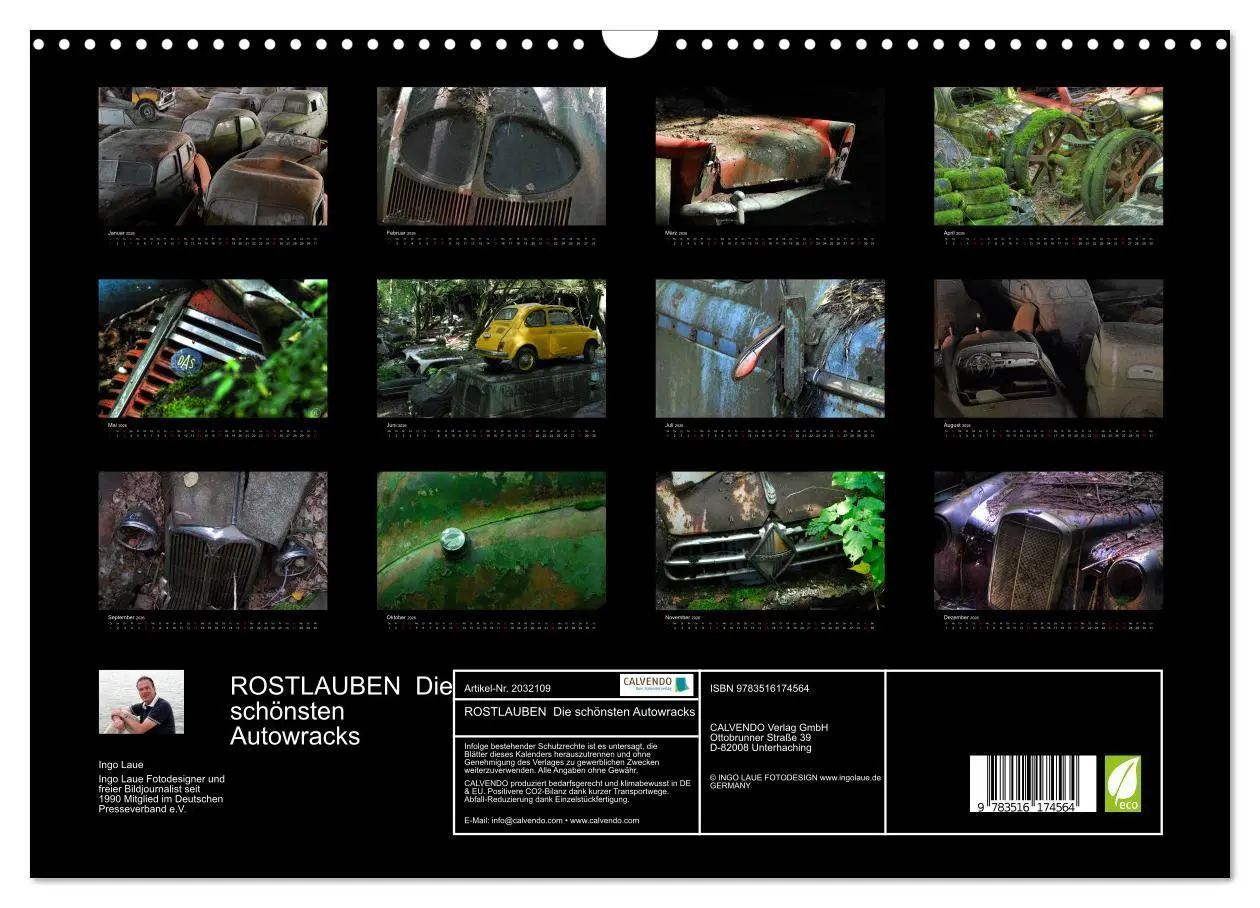 Bild: 9783516174564 | ROSTLAUBEN Die schönsten Autowracks (Wandkalender 2026 DIN A3...