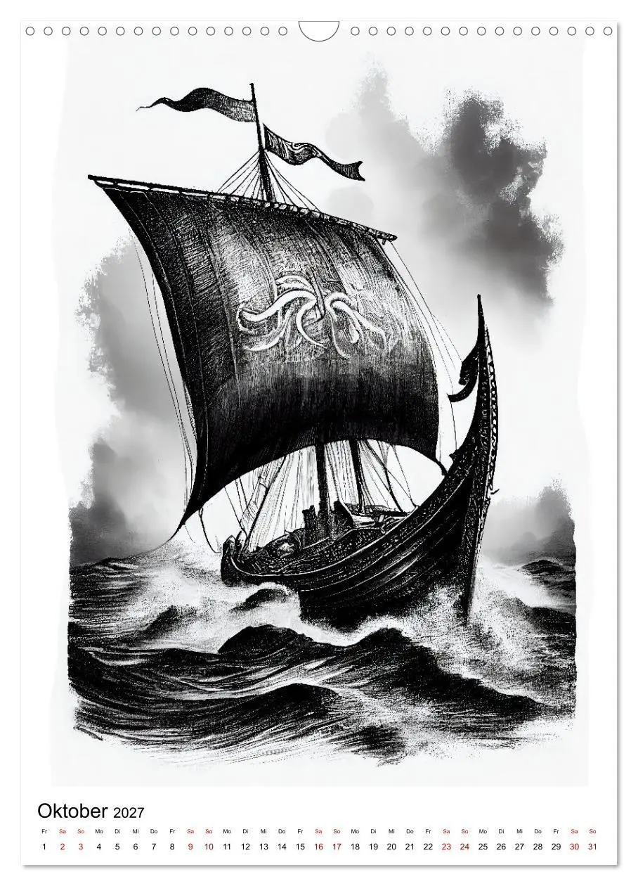 Bild: 9783569334564 | Welt und Mythologie der Wikinger (Wandkalender 2027 DIN A3 hoch),...