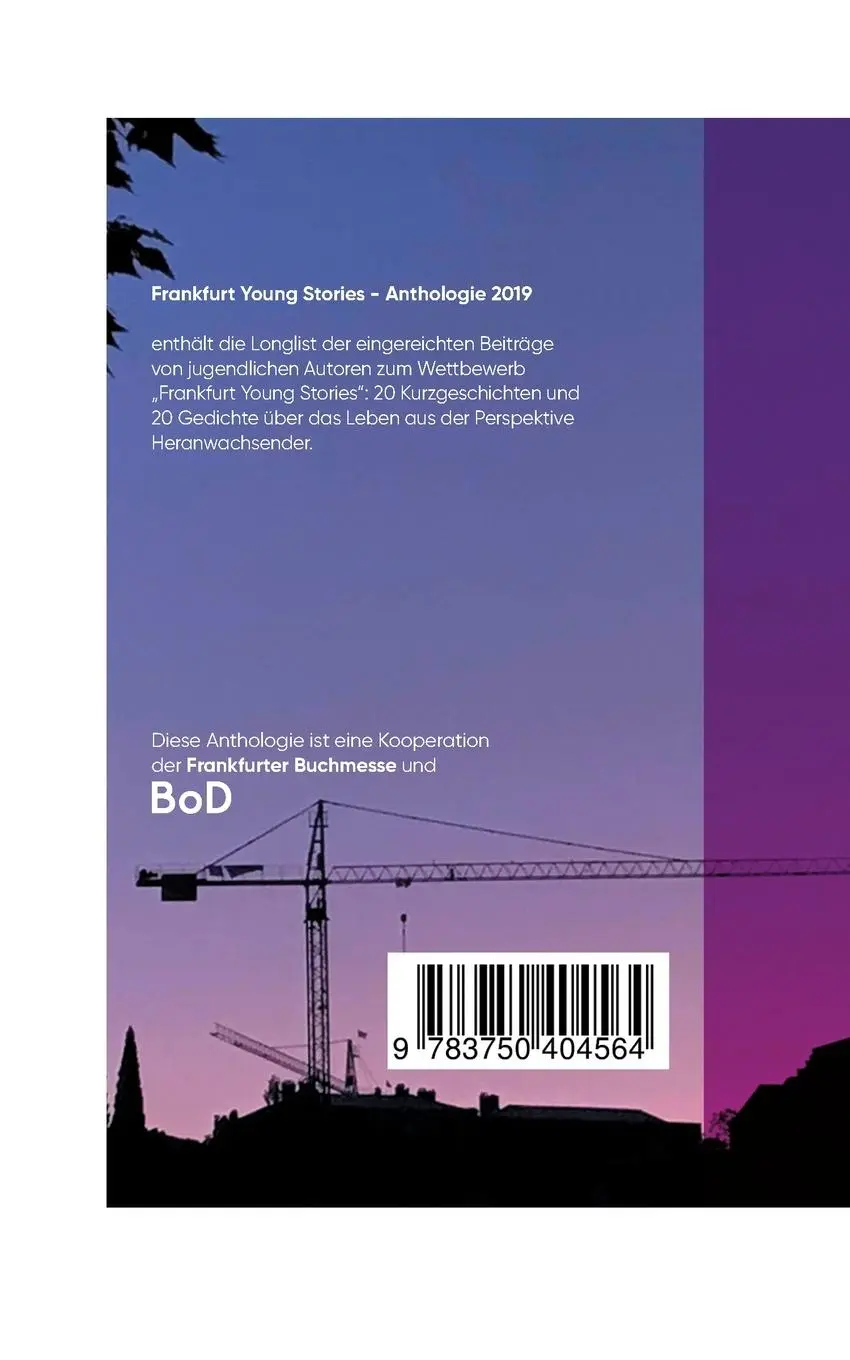 Rückseite: 9783750404564 | Frankfurt Young Stories | Anthologie 2019 | Frankfurter Buchmesse