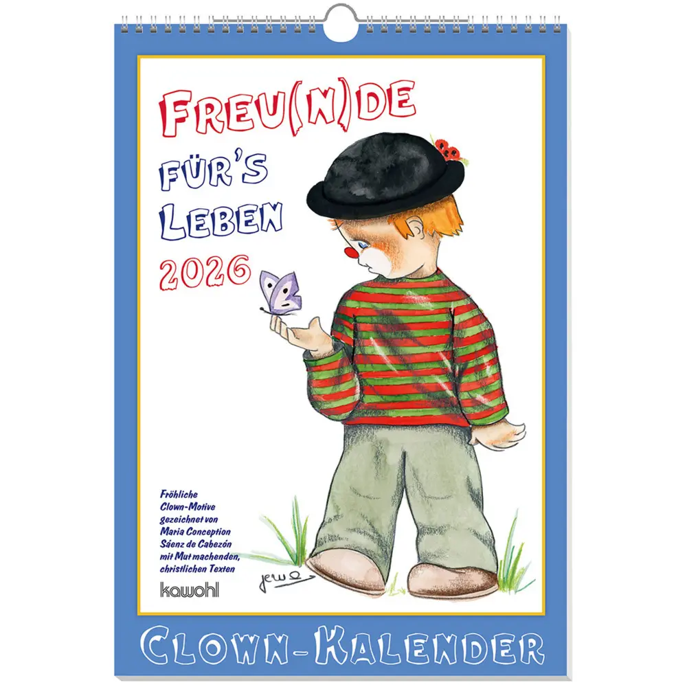 Cover: 9783754844564 | Freu(n)de für's Leben 2026 | Wandkalender mit Clown-Motiven | Cabezón