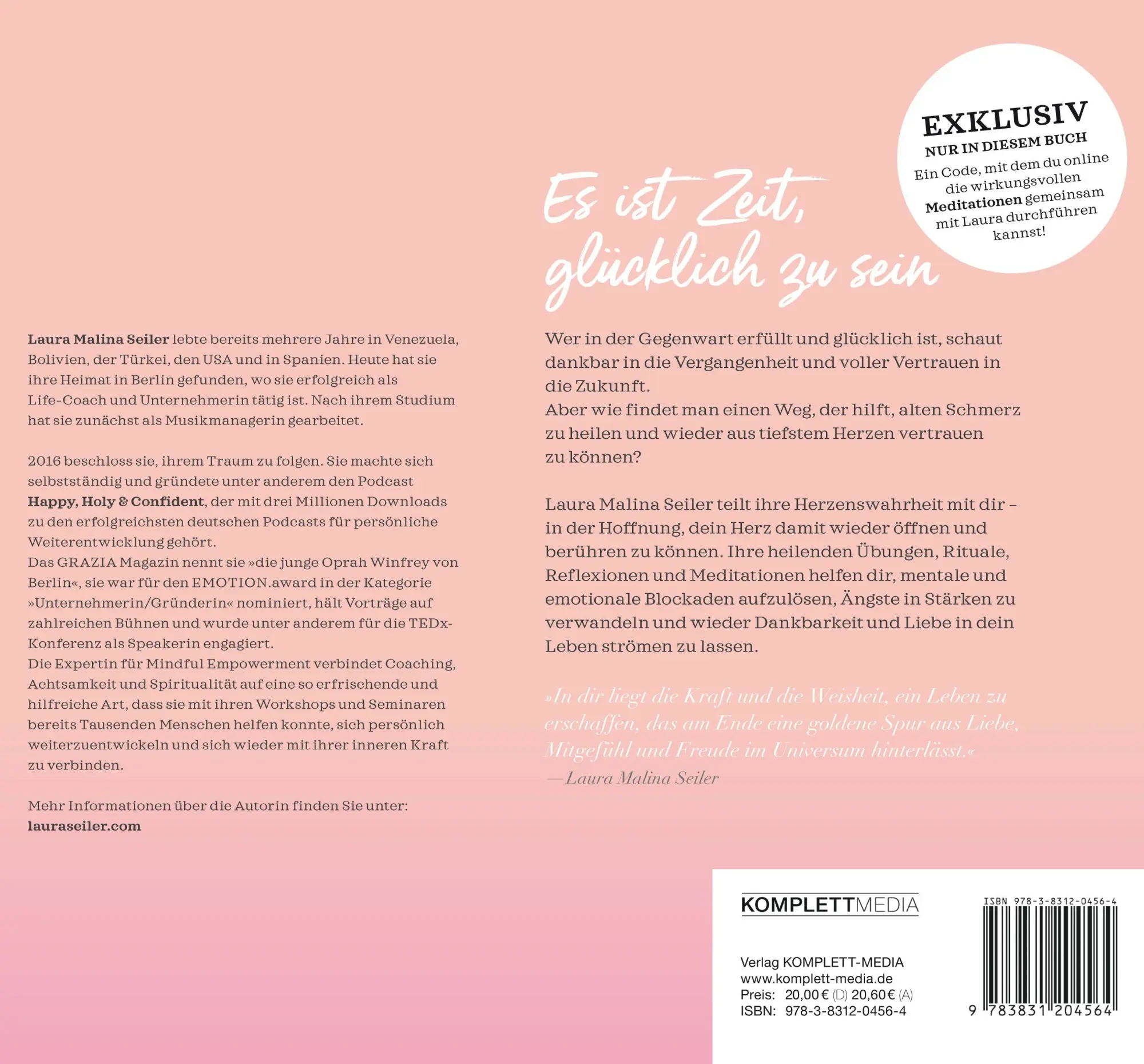 Rückseite: 9783831204564 | Mögest Du glücklich sein | Laura Malina Seiler | Buch | 240 S. | 2017