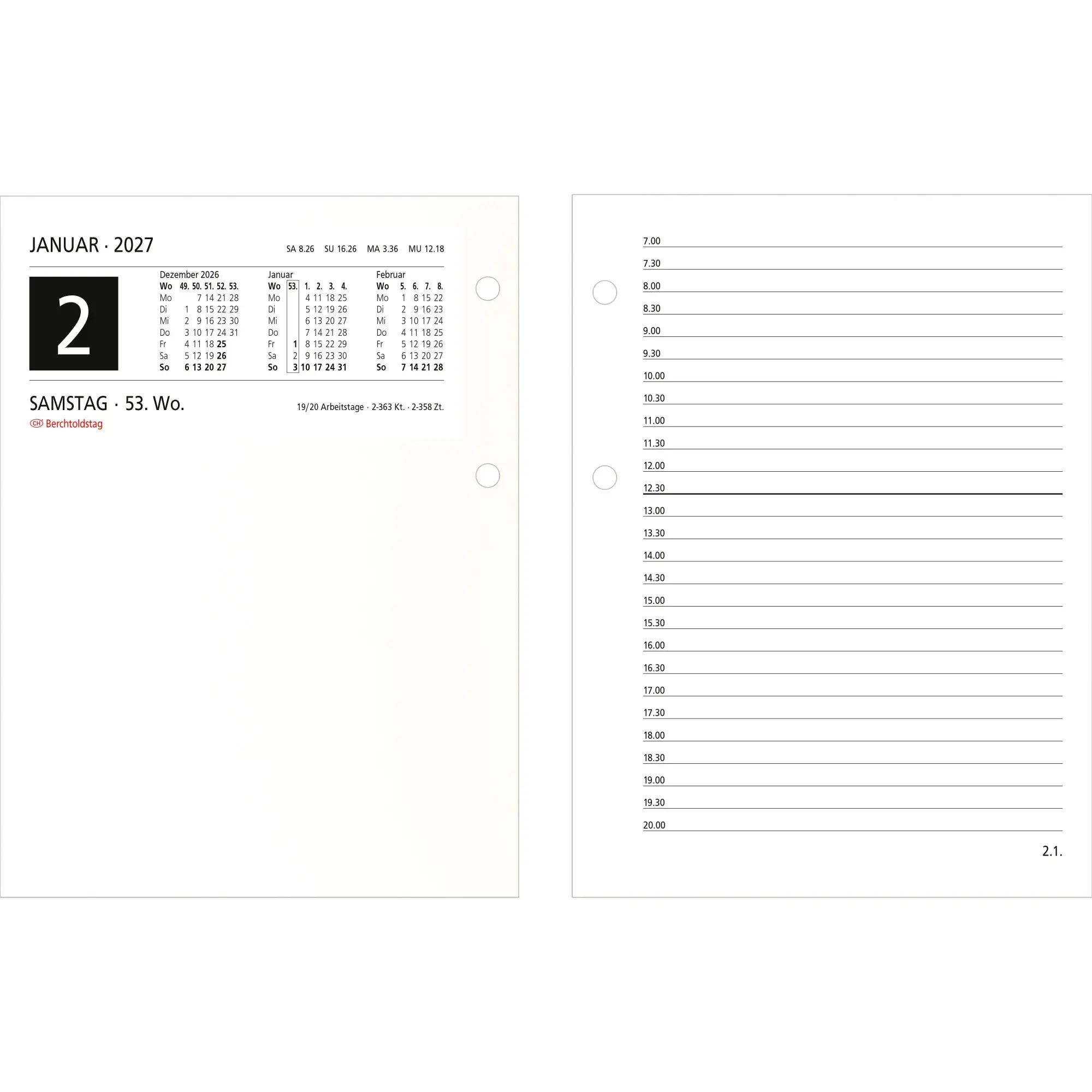 Bild: 4069095014664 | Umlegkalender 1T/2S 10,5x14,2 2027 | Neumann Verlage GmbH &amp; Co KG