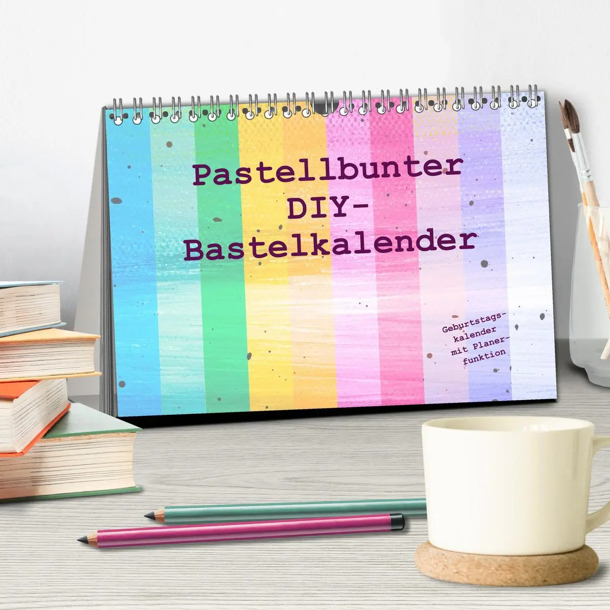 Bild: 9783457524664 | Pastellbunter DIY-Bastelkalender (Tischkalender 2026 DIN A5 quer),...