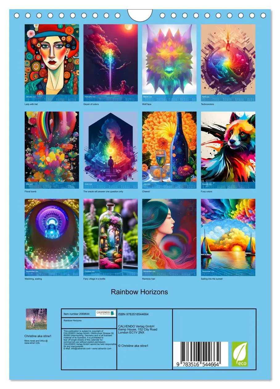 Bild: 9783516544664 | Rainbow Horizons (Wall Calendar 2026 DIN A4 portrait), CALVENDO 12...