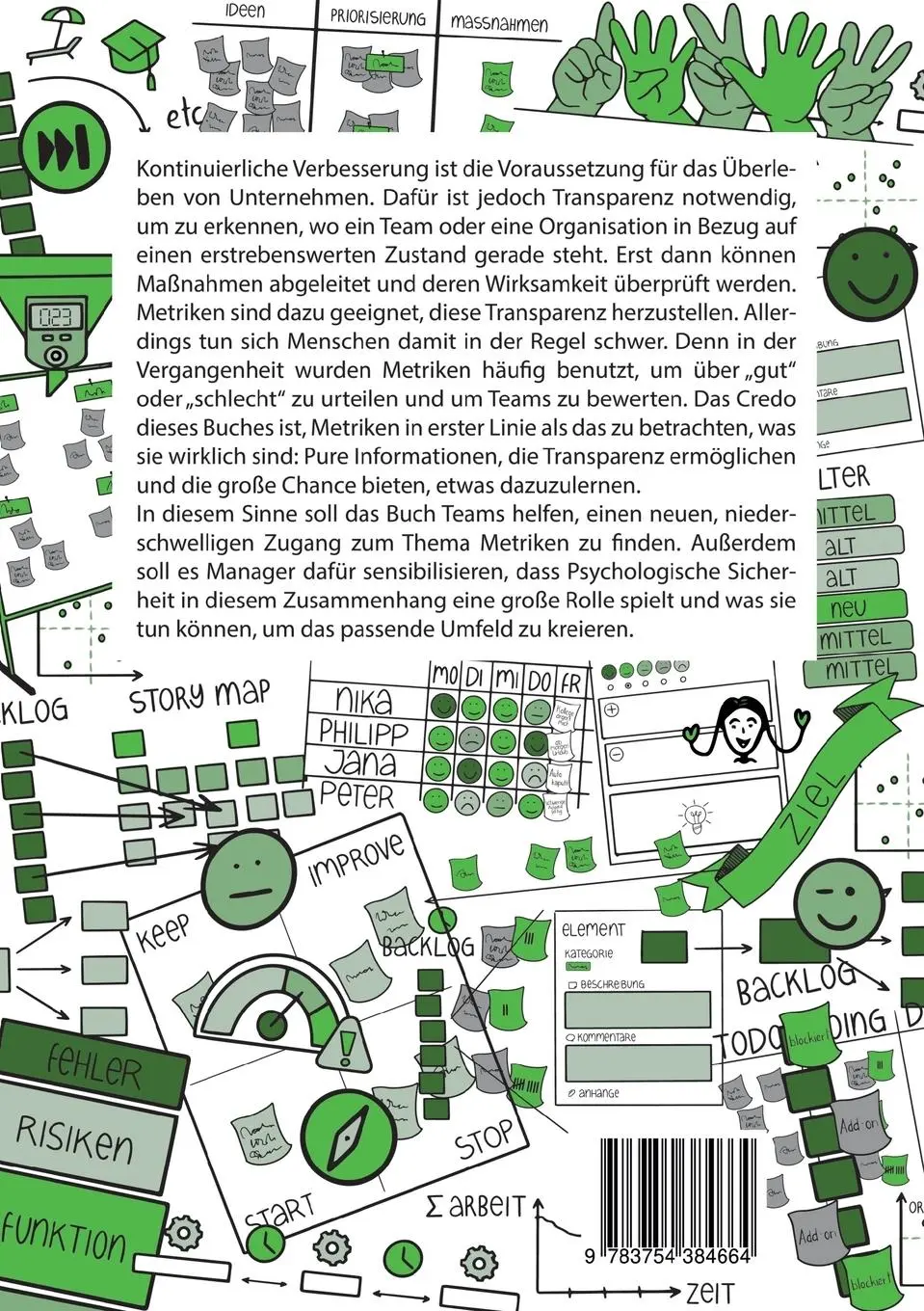 Rückseite: 9783754384664 | Metriken im Kontext von Teamentwicklung | Juliane Pilster (u. a.)