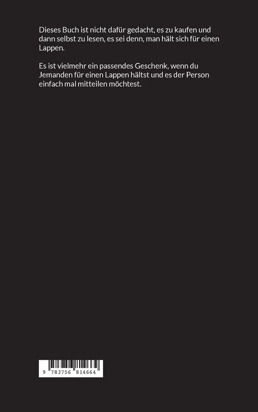 Rückseite: 9783756814664 | Jetzt reiß` dich mal zusammen, du Lappen! | Sven Tolksdorf | Buch