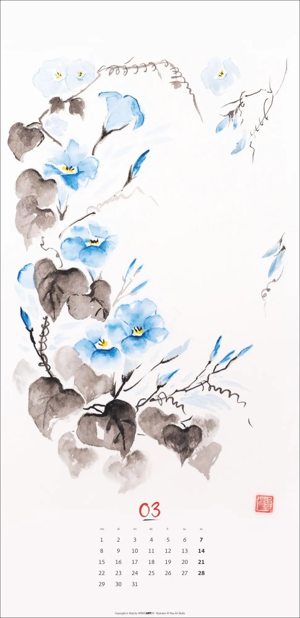 Bild: 9783839904664 | Japan Spirit 2027 - The Art of Sumi-e | Yasa | Kalender | 14 S. | 2027