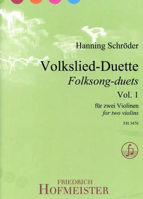 Cover: 9790203434764 | Volkslied-Duette | Vol. 1 | Hanning Schröder | Songbuch (Violin)