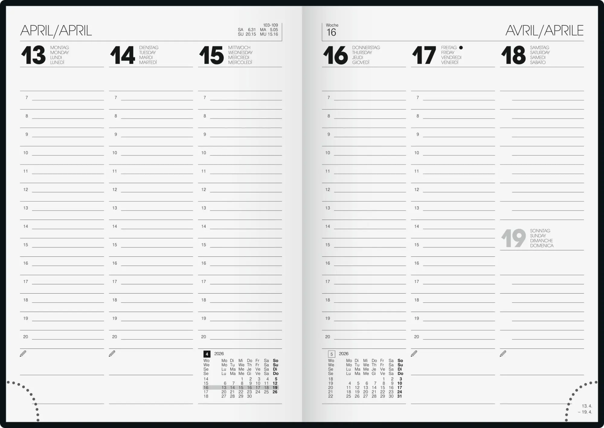 Bild: 4061947144864 | BRUNNEN 1079612016 Buchkalender Mod. 796 2026 "Jungle" A5, Papier