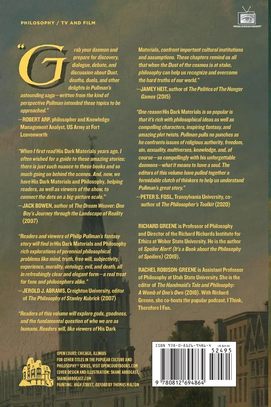 Rückseite: 9780812694864 | His Dark Materials and Philosophy | Rachel Robison-Greene (u. a.)