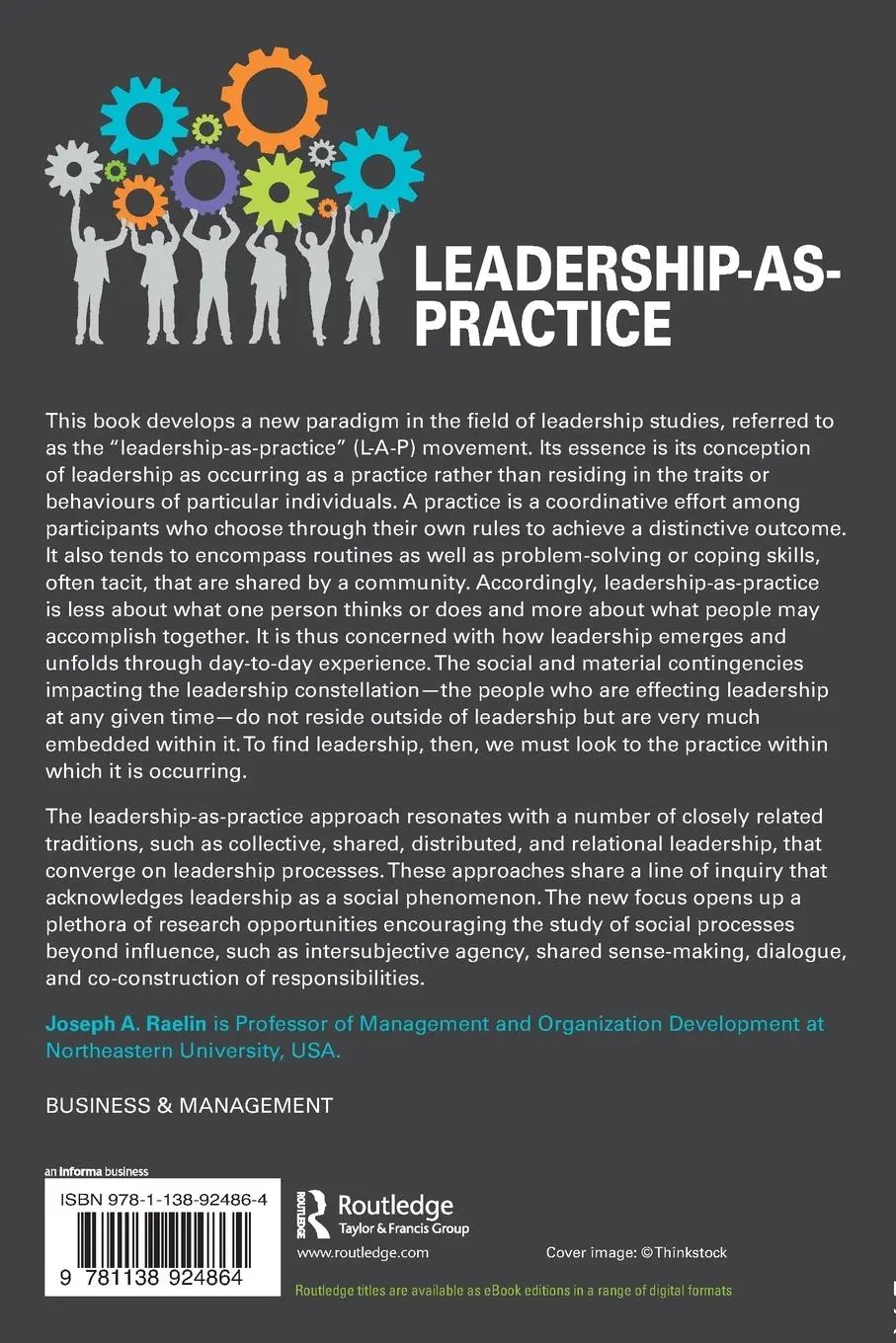 Rückseite: 9781138924864 | Leadership-as-Practice | Theory and Application | Joseph Raelin | Buch
