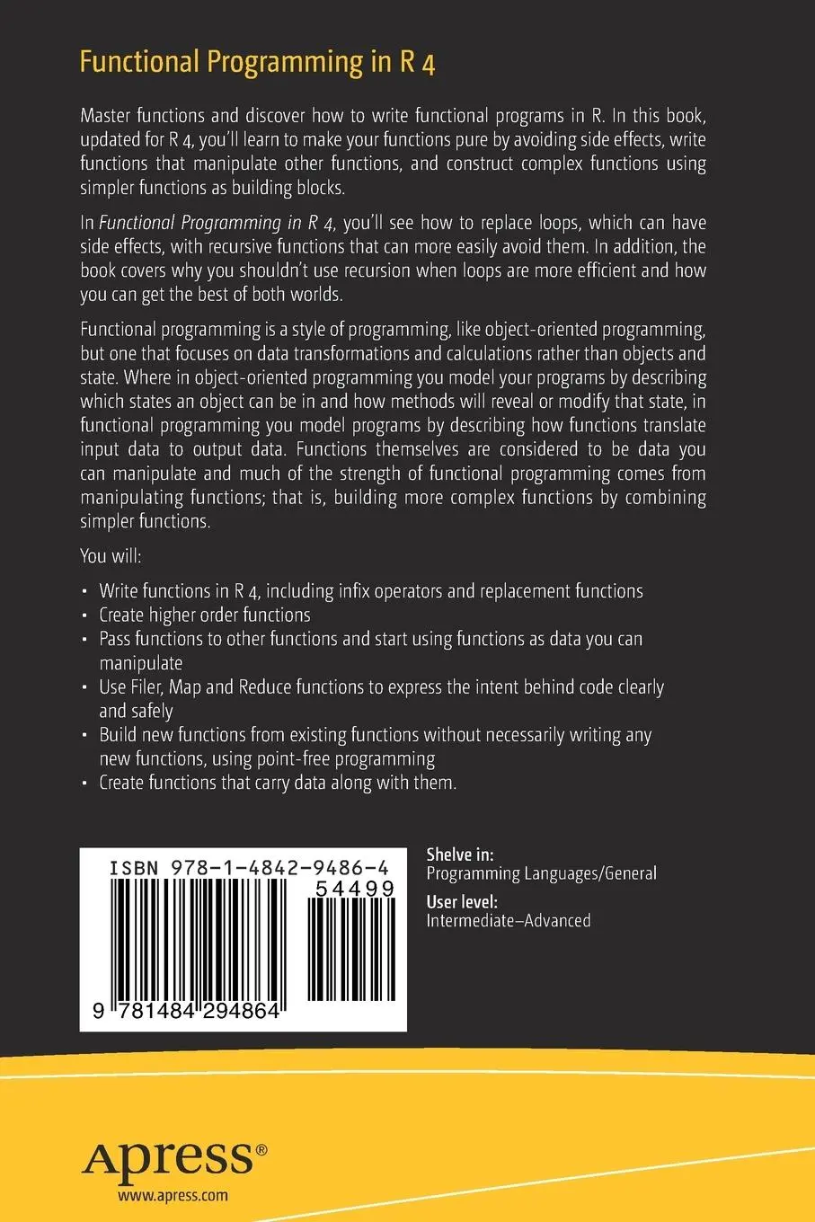 Rückseite: 9781484294864 | Functional Programming in R 4 | Thomas Mailund | Taschenbuch | xi