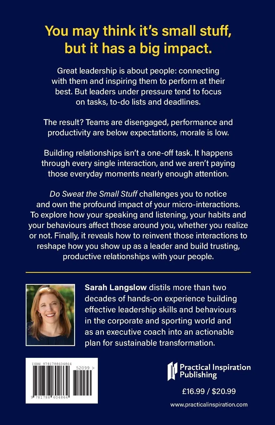 Rückseite: 9781788604864 | Do Sweat the Small Stuff | Sarah Langslow | Taschenbuch | Englisch