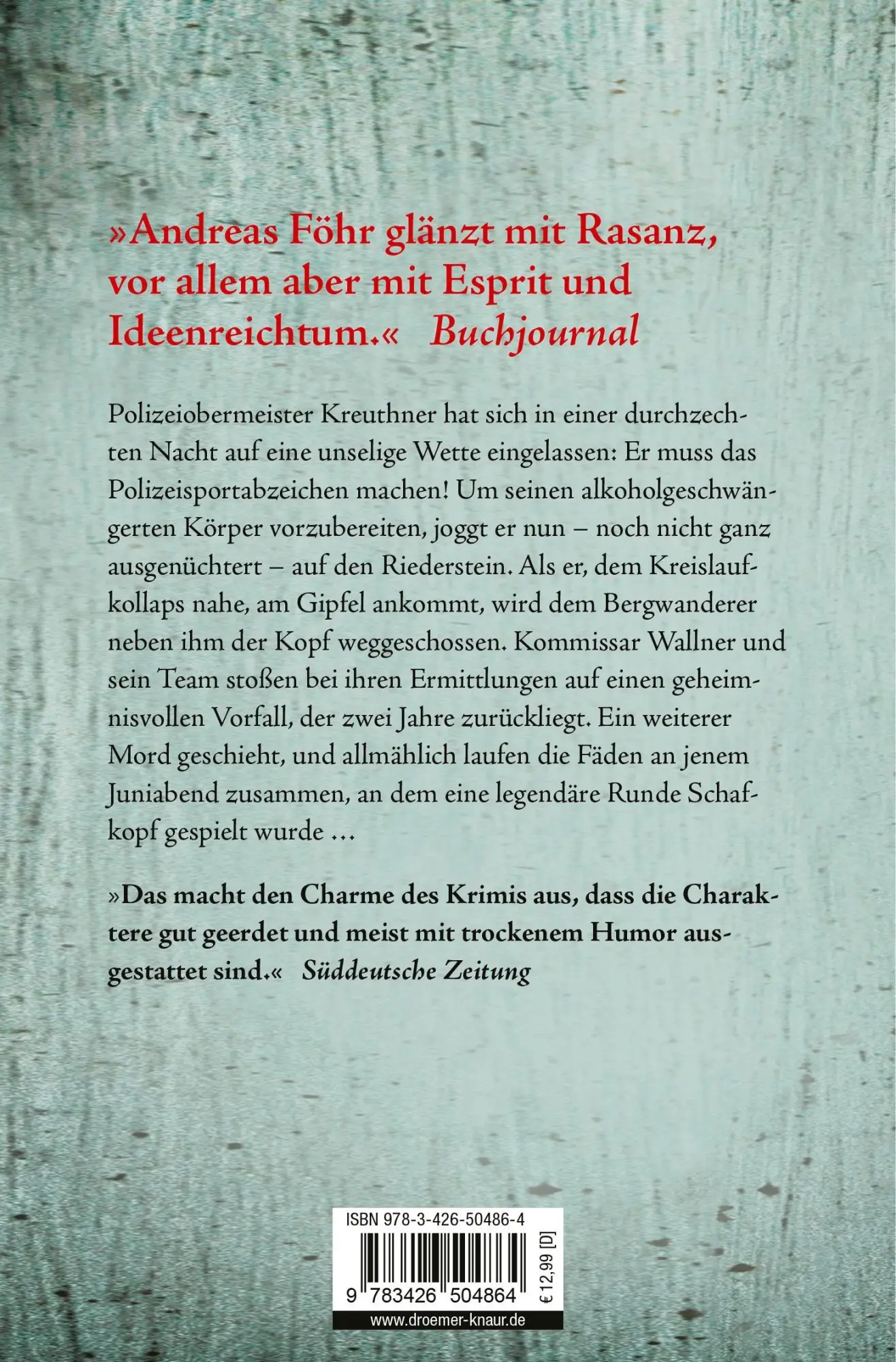 Rückseite: 9783426504864 | Schafkopf | Andreas Föhr | Taschenbuch | Ein Wallner &amp; Kreuthner Krimi