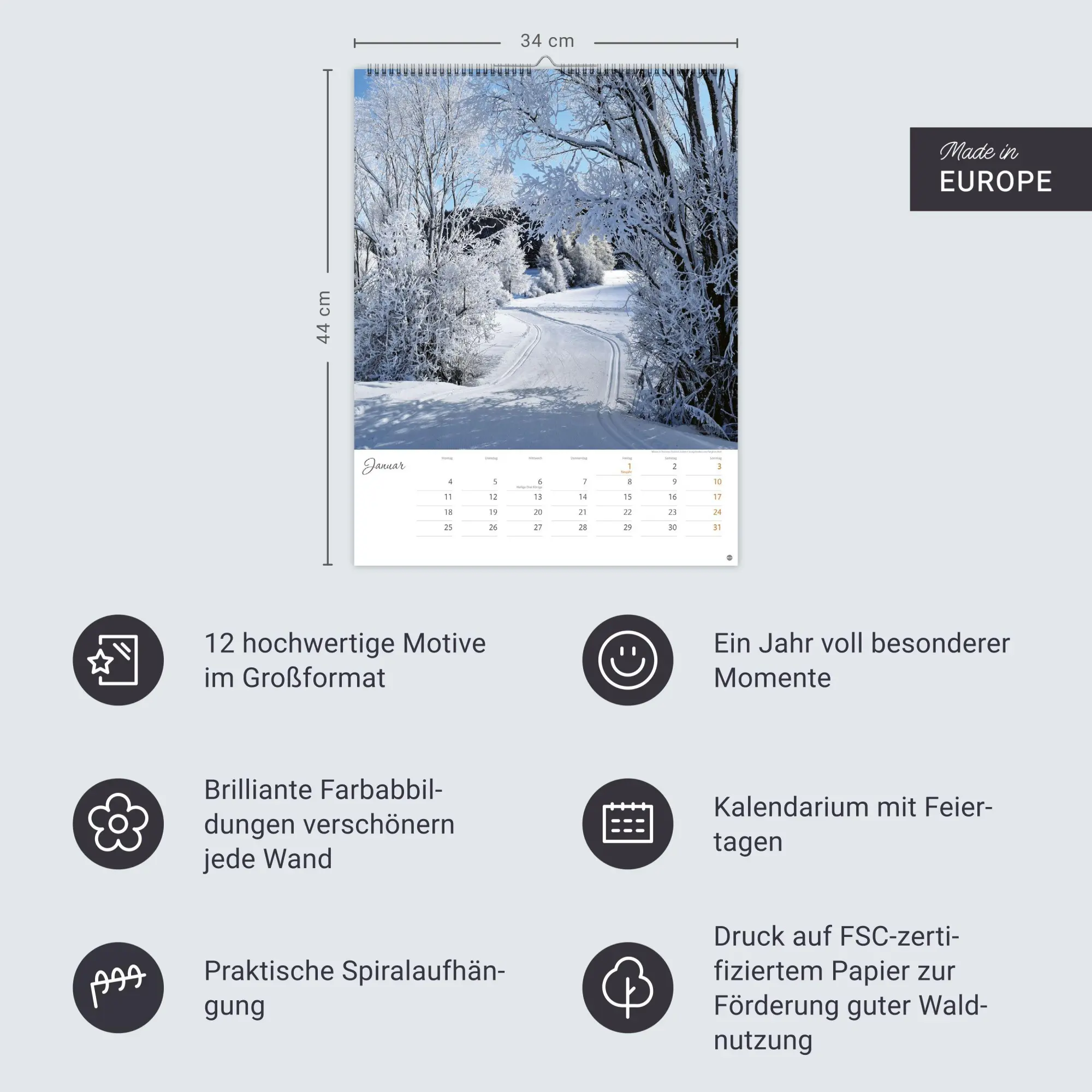 Bild: 9783756414864 | Wege zum Träumen Posterkalender 2027 | Heye | Kalender | Spiralbindung