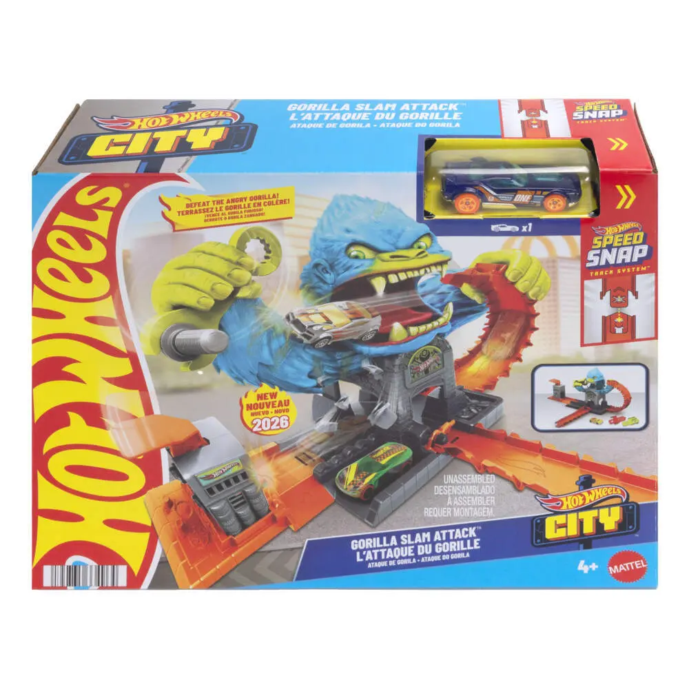 Cover: 194735334964 | Hot Wheels City Gigantischer Gorilla Angriff | Fensterkarton | JHL92
