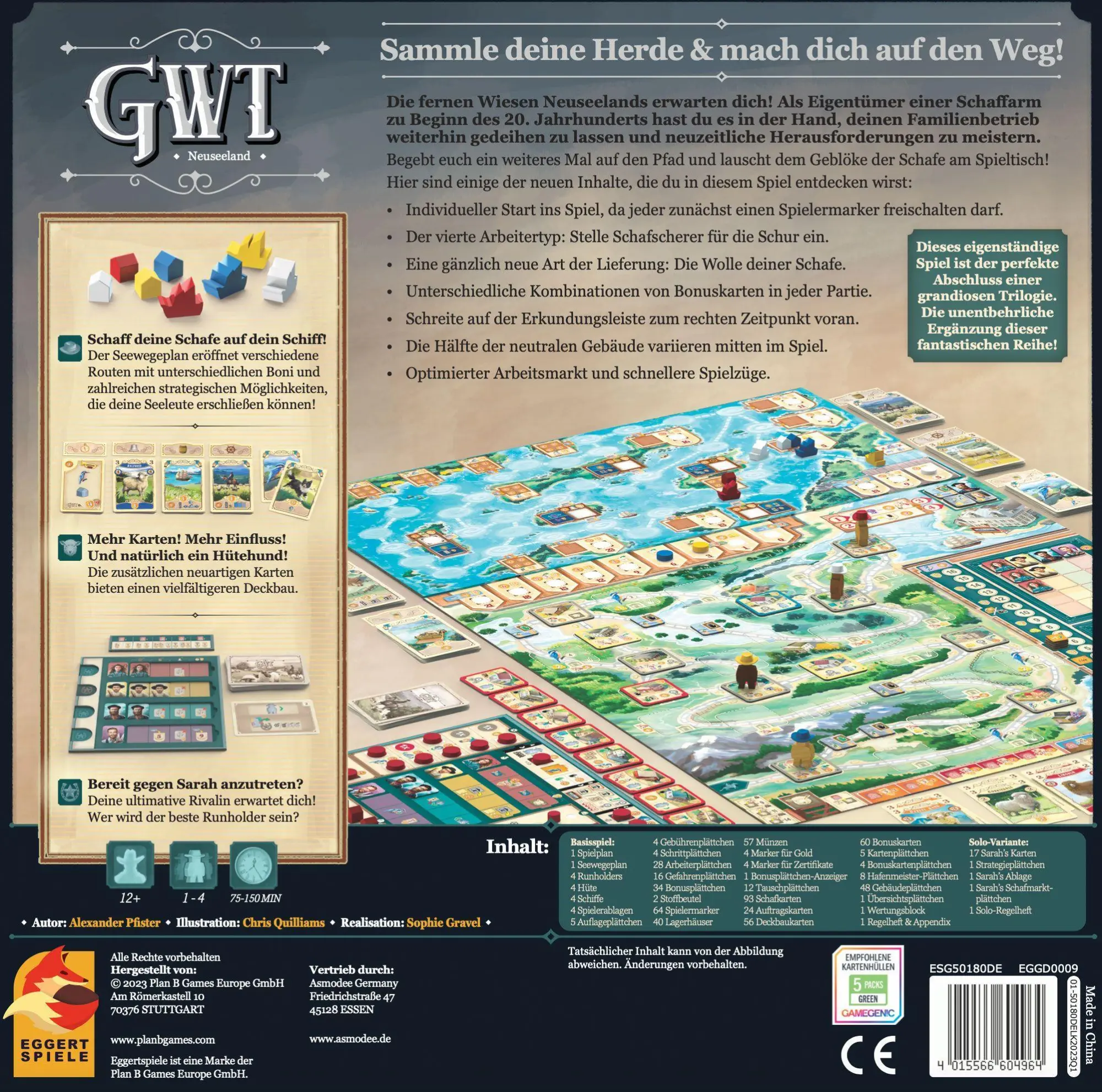 Bild: 4015566604964 | Great Western Trail: Neuseeland | Alexander Pfister | Spiel | EGGD0009
