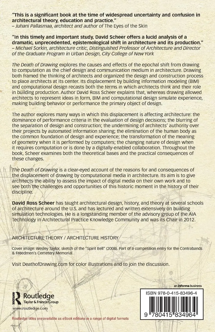 Rückseite: 9780415834964 | The Death of Drawing | Architecture in the Age of Simulation | Scheer