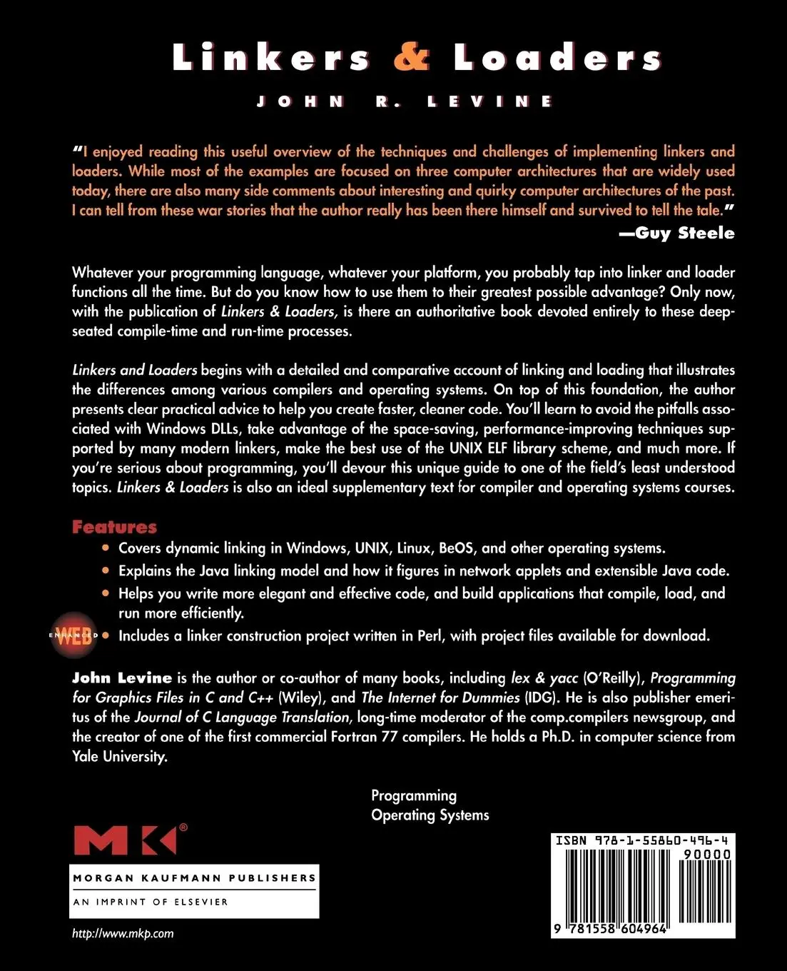 Rückseite: 9781558604964 | Linkers and Loaders | John Levine | Taschenbuch | Englisch | 1999