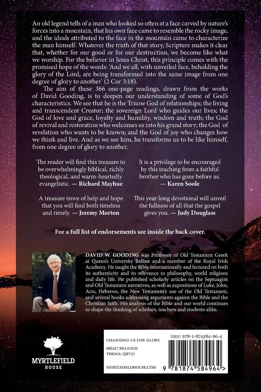 Rückseite: 9781874584964 | Changing us for Glory | Daily Readings on God's Transforming Power