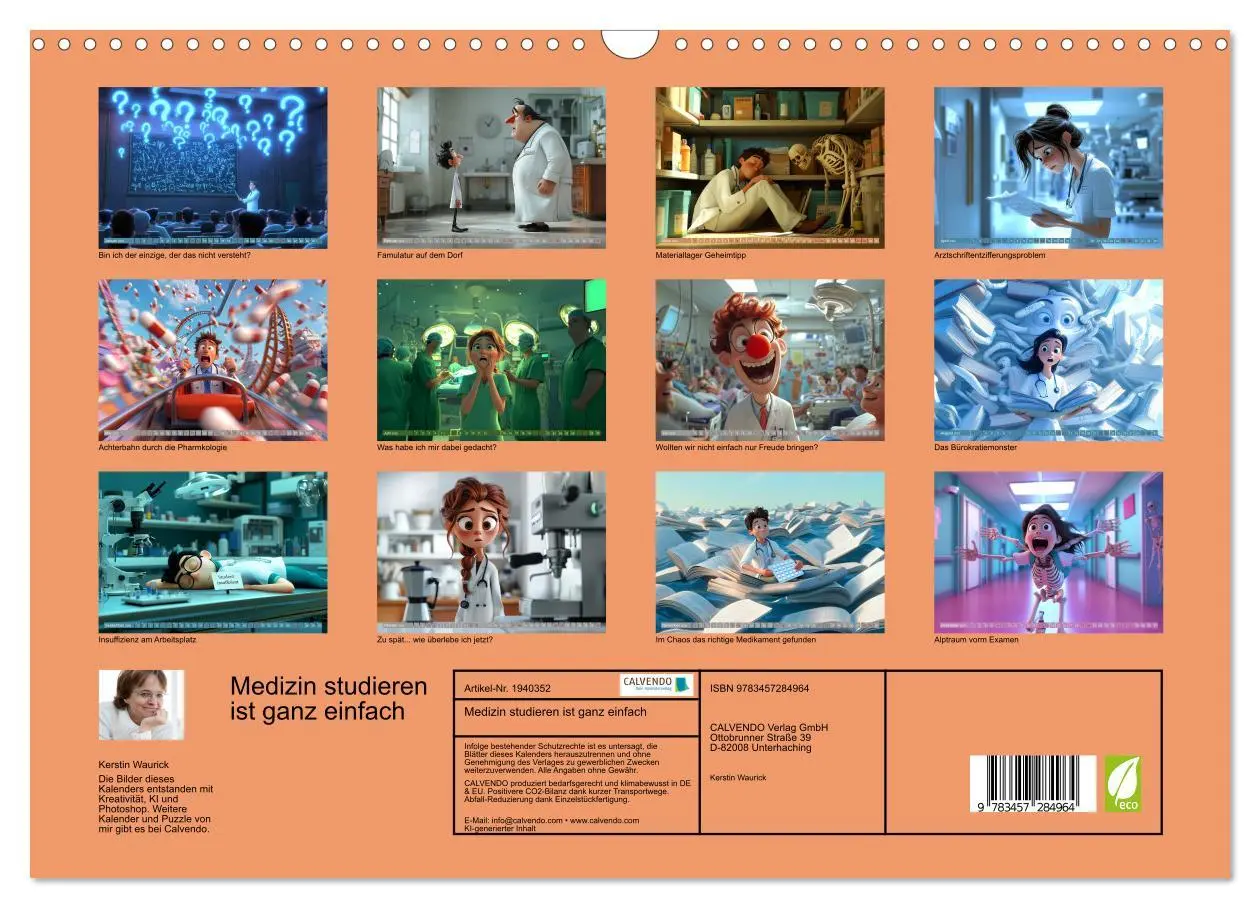 Bild: 9783457284964 | Medizin studieren ist ganz einfach (Wandkalender 2026 DIN A3 quer),...