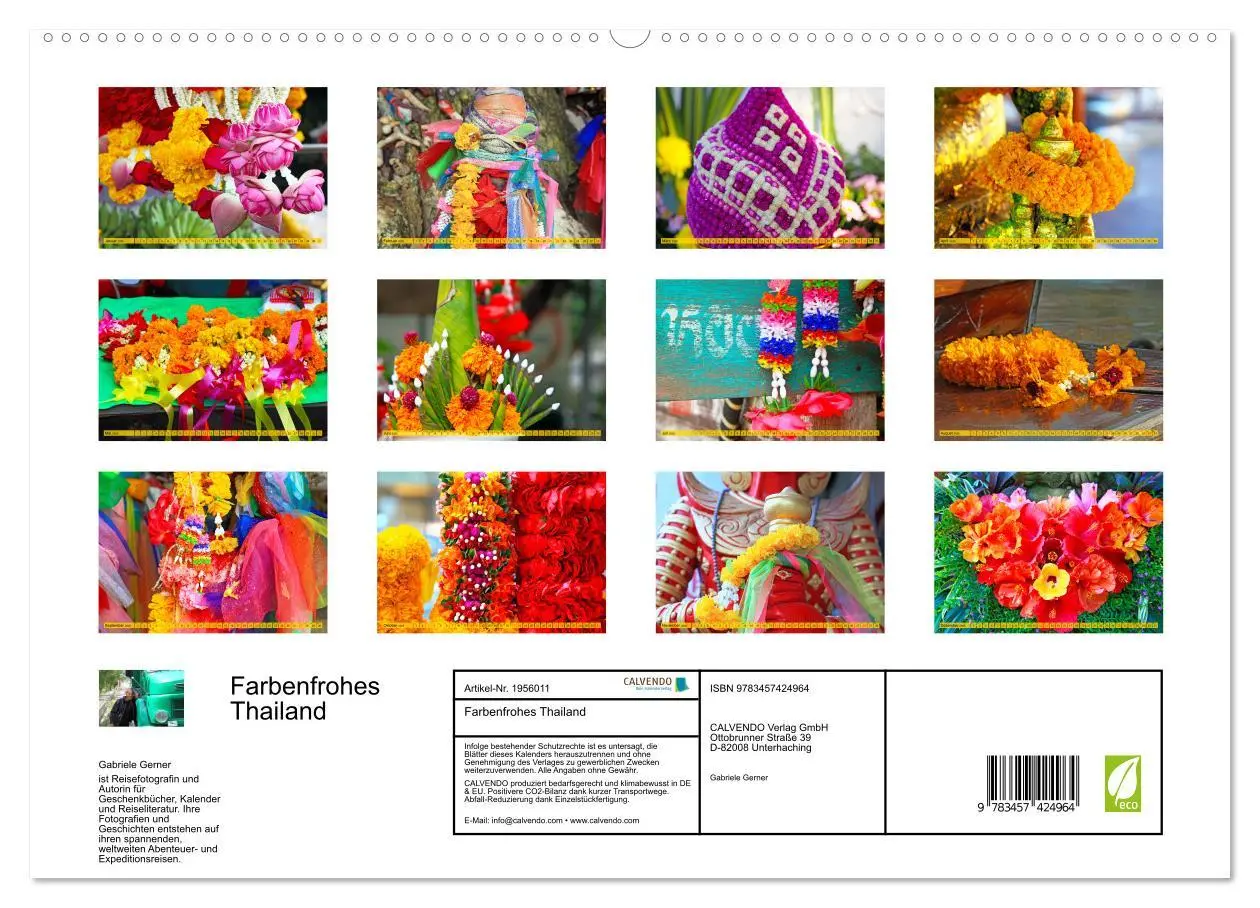 Bild: 9783457424964 | Farbenfrohes Thailand (hochwertiger Premium Wandkalender 2026 DIN...