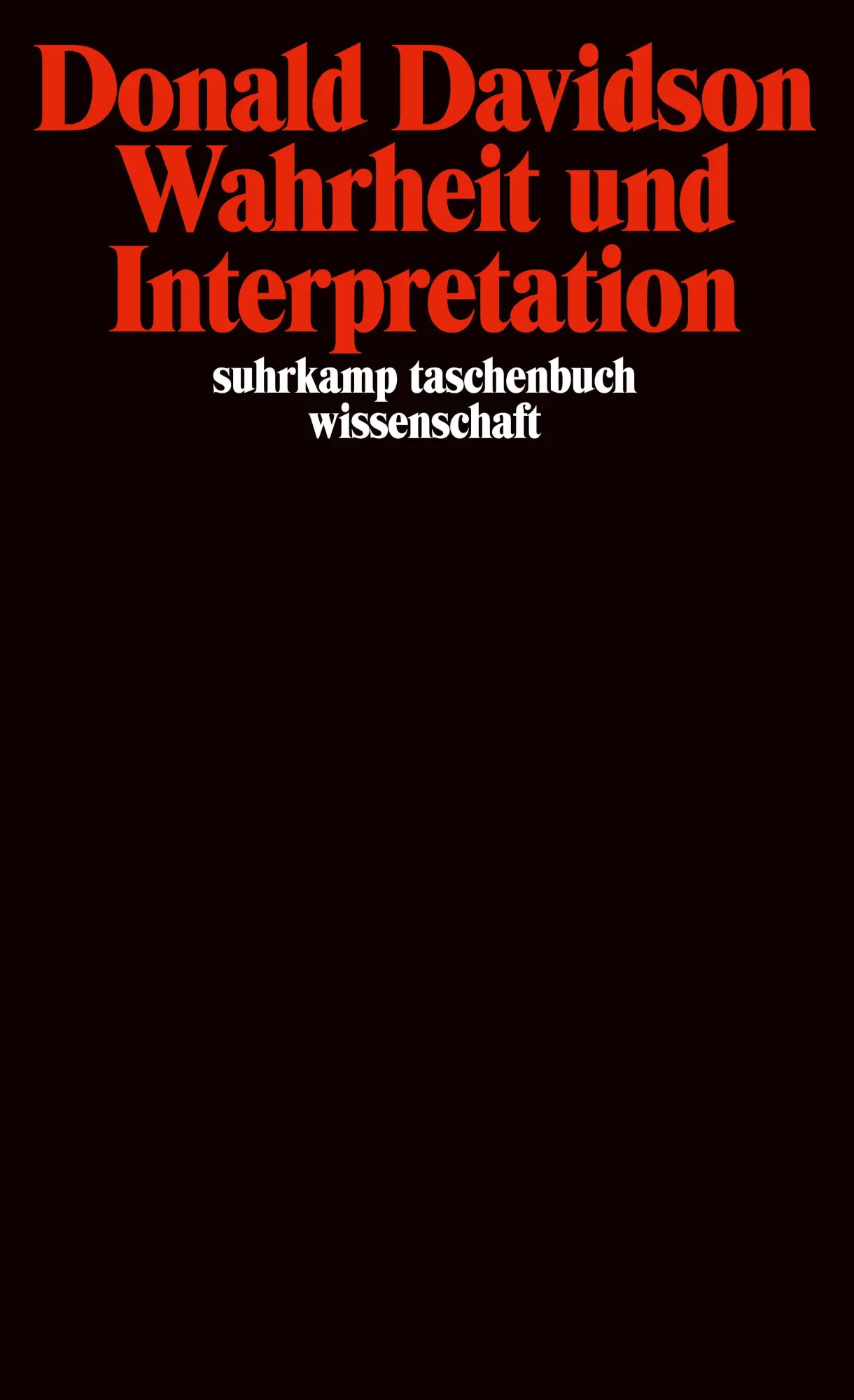 Cover: 9783518284964 | Wahrheit und Interpretation | Donald Davidson | Taschenbuch | 408 S.