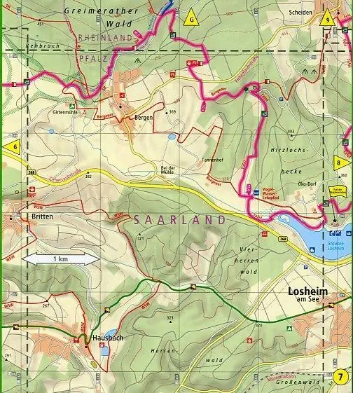 Bild: 9783899204964 | Wanderkarte Saar-Hunsrück-Steig 1, Perl - Idar-Oberstein, Kell am...