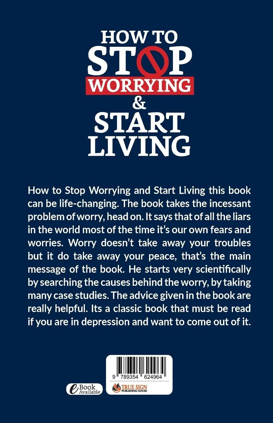 Rückseite: 9789354624964 | How to Stop Worrying &amp; Start Living | Dale Carnegie | Taschenbuch