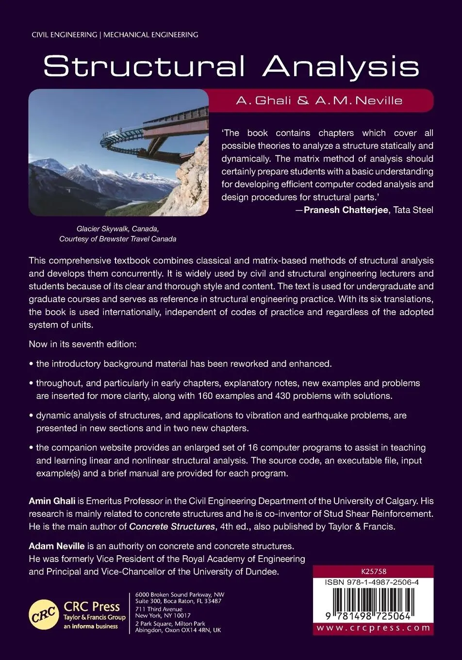 Rückseite: 9781498725064 | Structural Analysis | A. M. Neville (u. a.) | Taschenbuch | Englisch