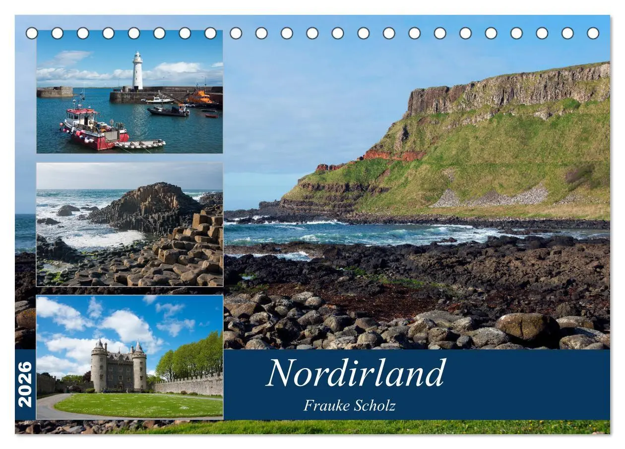 Cover: 9783457865064 | Nordirlands Highlights (Tischkalender 2026 DIN A5 quer), CALVENDO...