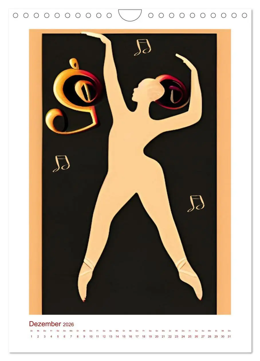 Bild: 9783516335064 | Musikliebe (Wandkalender 2026 DIN A4 hoch), CALVENDO Monatskalender