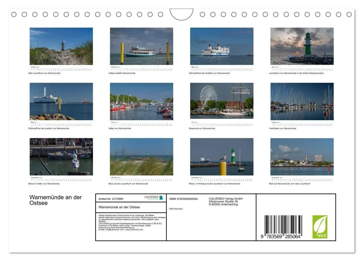 Bild: 9783569285064 | Warnemünde an der Ostsee (Wandkalender 2027 DIN A4 quer), CALVENDO...